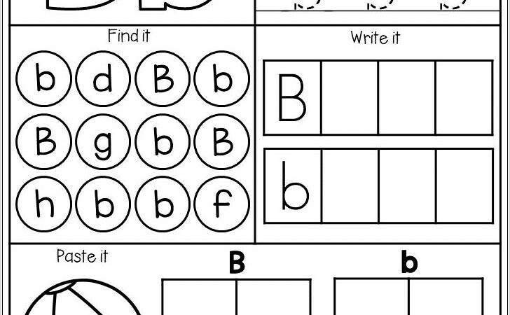 Worksheet For Kindergarten Alphabet