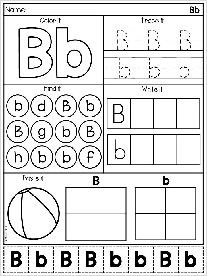 Worksheet For Kindergarten Alphabet