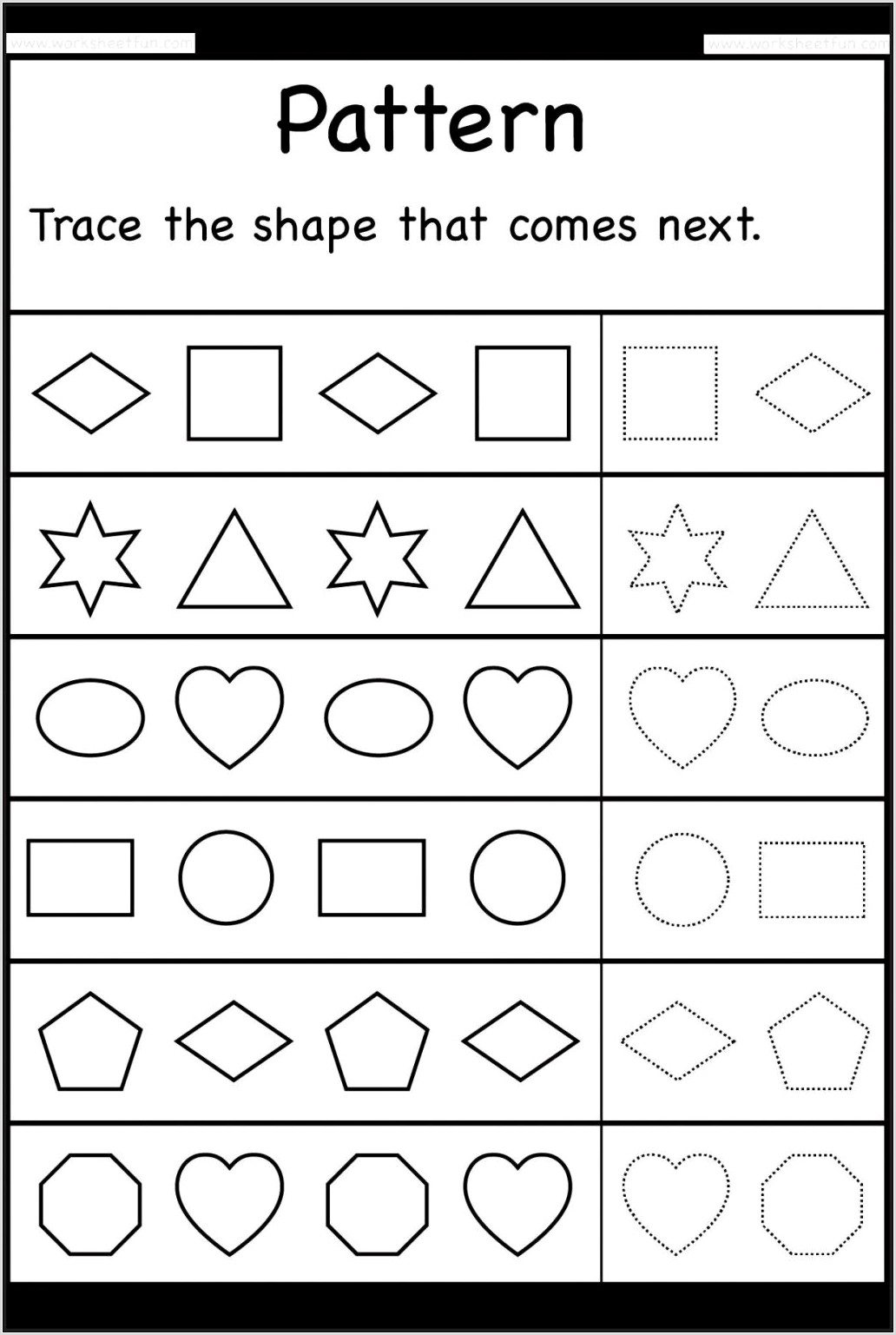 Worksheet For Kindergarten Shapes