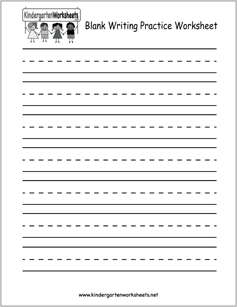 Worksheet For Kindergarten Writing