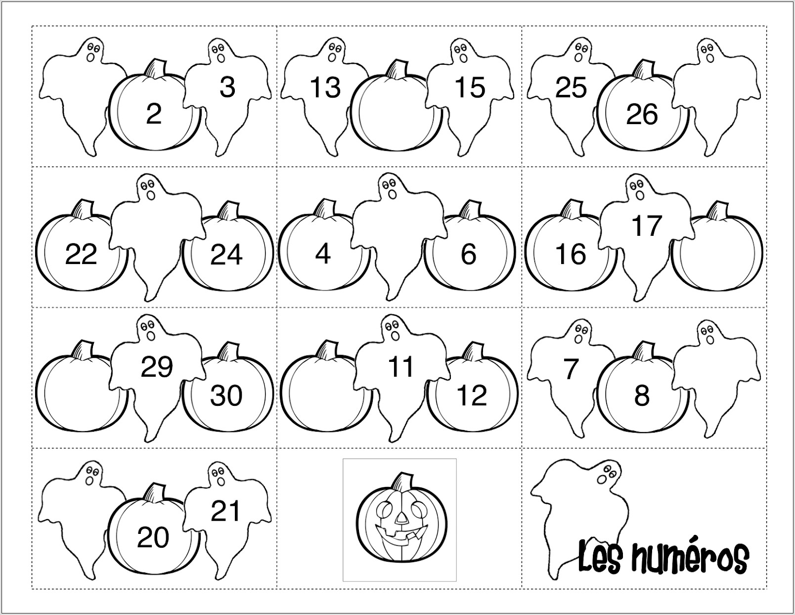 Worksheet For Numbers 1 30