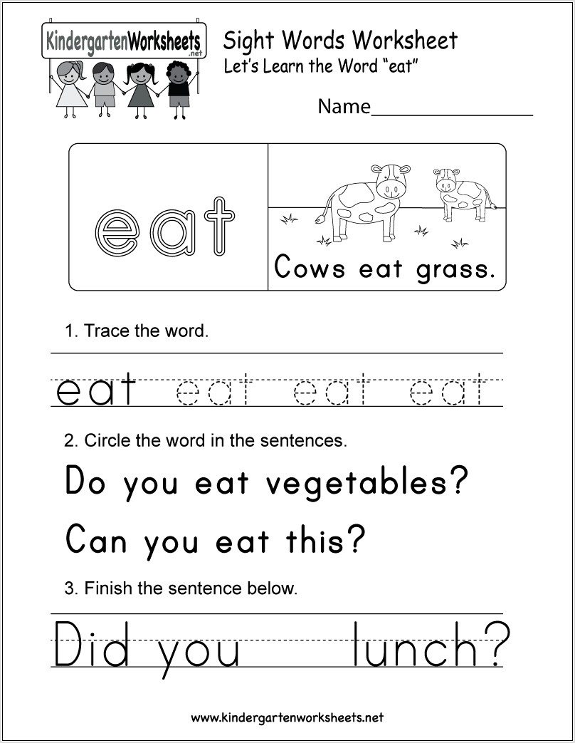 Worksheet For Sight Word Can