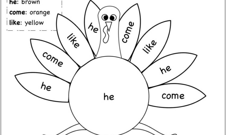 Worksheet For Sight Word Play