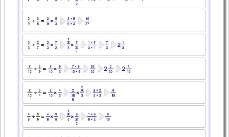 Worksheet Fractions Multiplication And Division