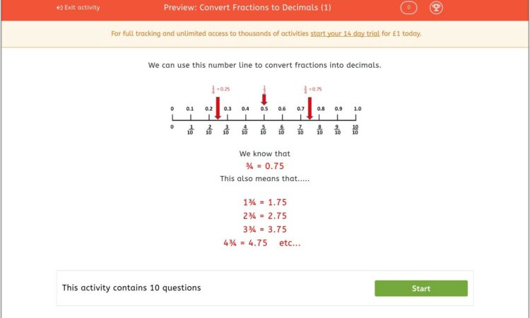 Worksheet Fractions To Decimals