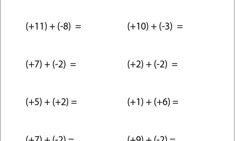 Worksheet Grade 8 Math