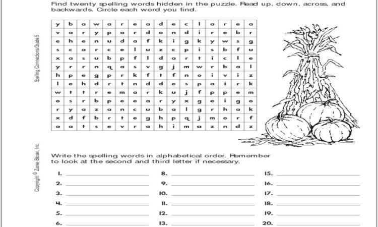 Worksheet In Grade 5