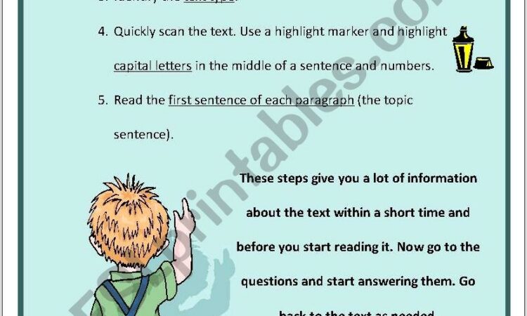 Worksheet In Reading Comprehension