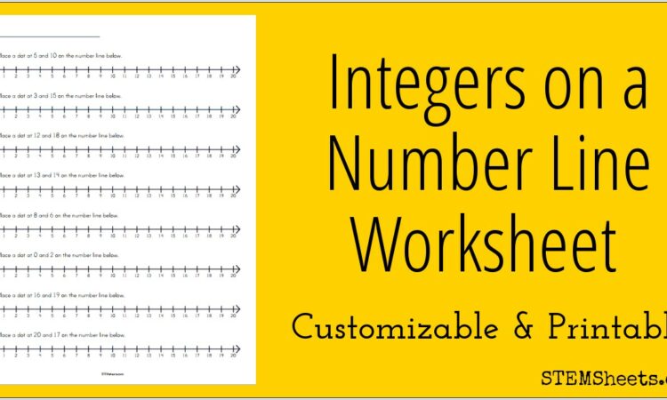 Worksheet Integers Number Line