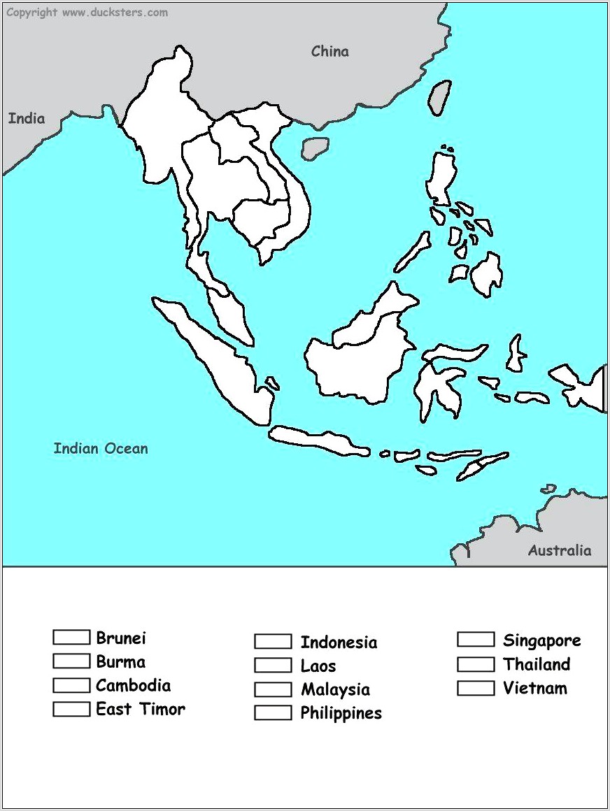 Worksheet Map Of Asia