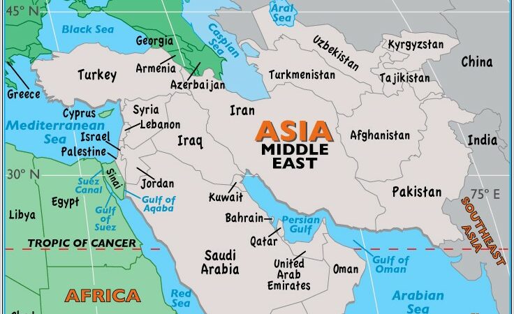 Worksheet Map Of Middle East