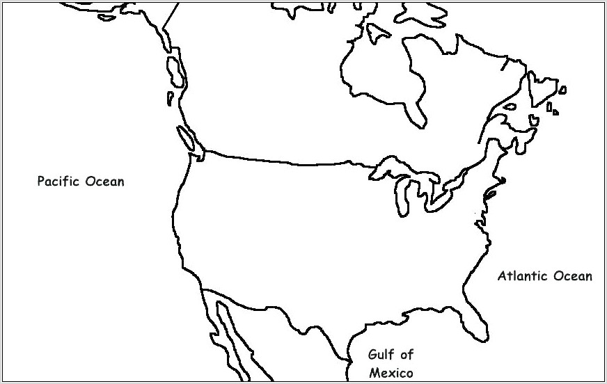 Worksheet Map Of North America