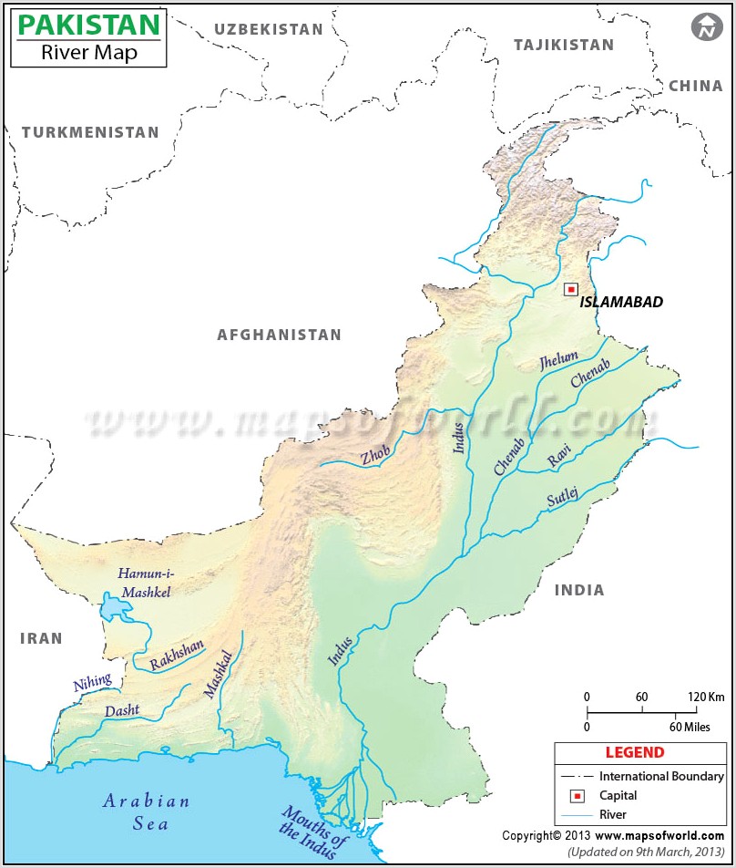 Worksheet Map Of Pakistan