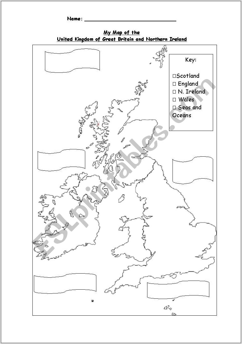 Worksheet Map Of Uk