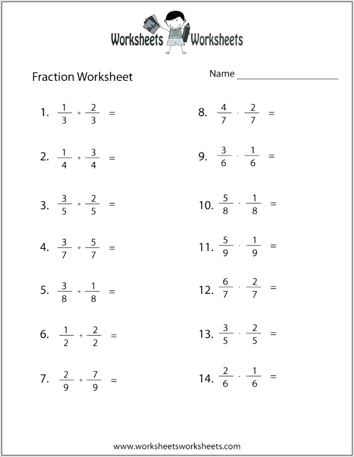 Worksheet Multiplication And Division Of Fractions