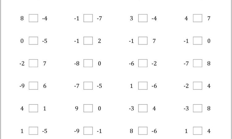 Worksheet Negative Numbers Ks3