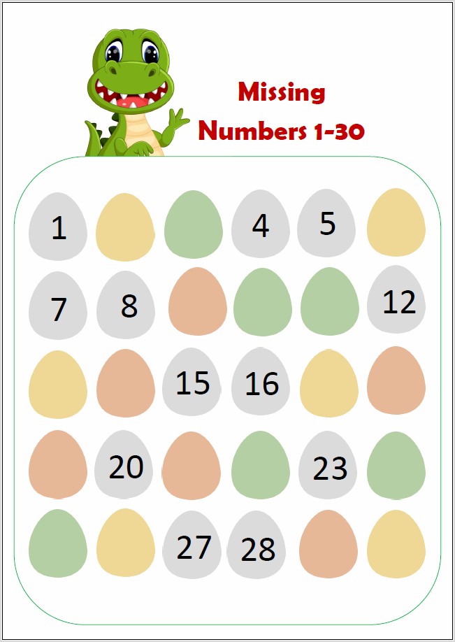 Worksheet Numbers 1 30