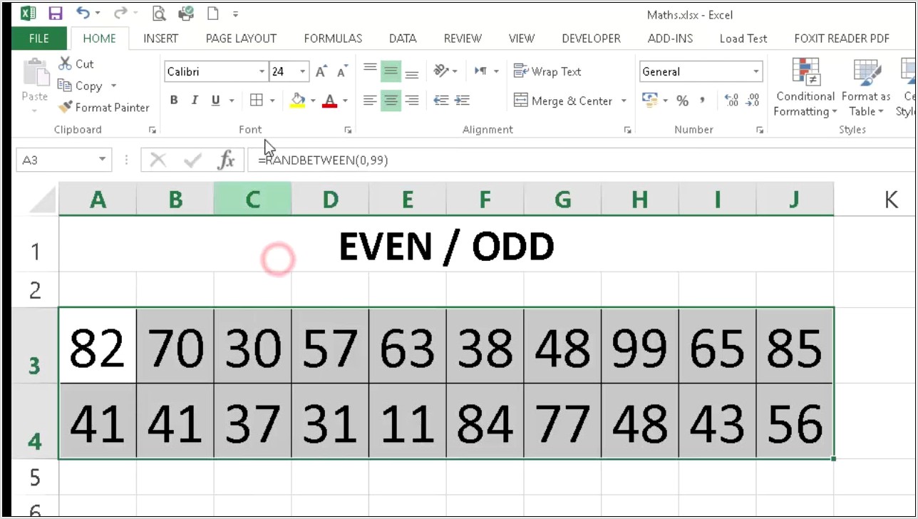 Worksheet Numbers In Excel