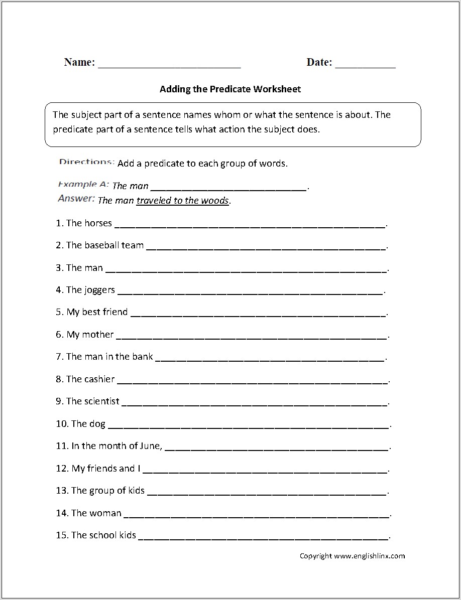 Worksheet Of English Grammar For Class 10