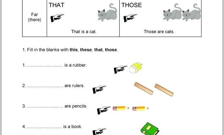 Worksheet On Demonstrative Pronouns For Grade 2