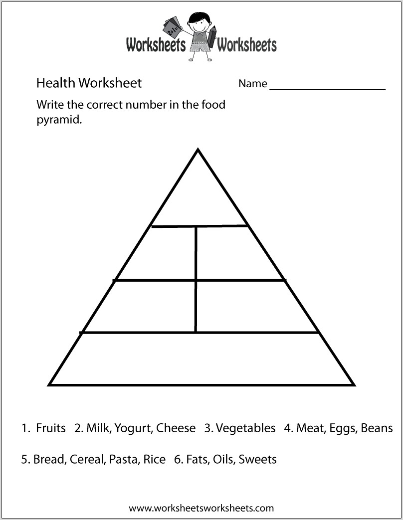 Worksheet On Food Pyramid Grade 2