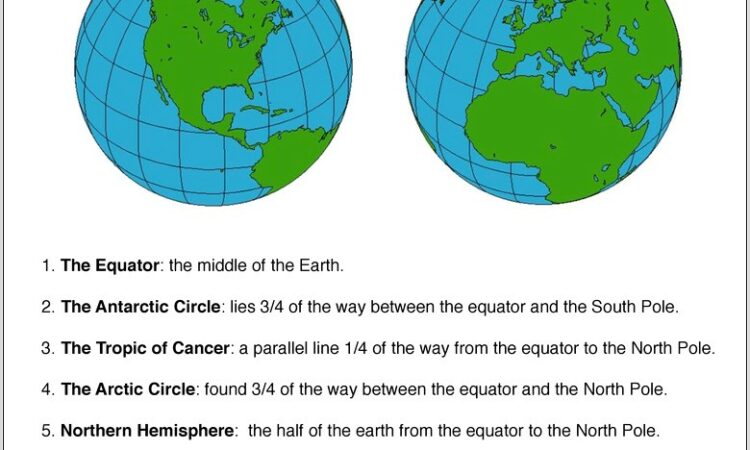 Worksheet On Globe And Map