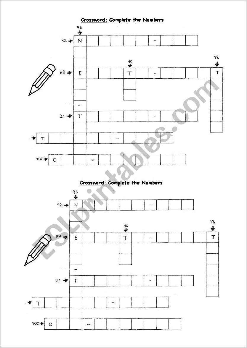 Worksheet On Numbers 1 100