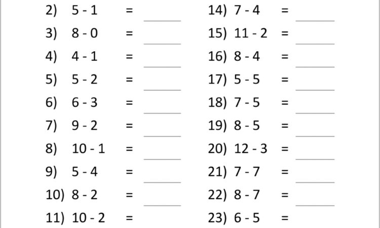 Worksheet On Numbers For Grade 1