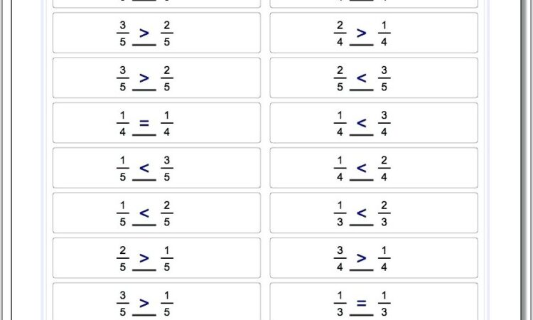 Worksheet On Order Of Operations With Fractions