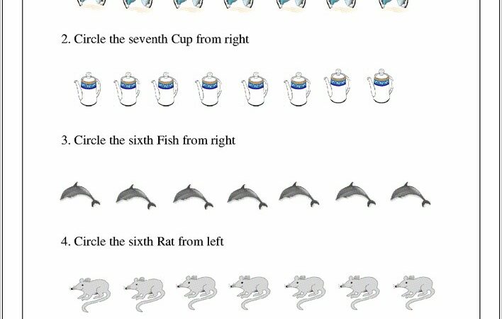 Worksheet On Ordinal Numbers