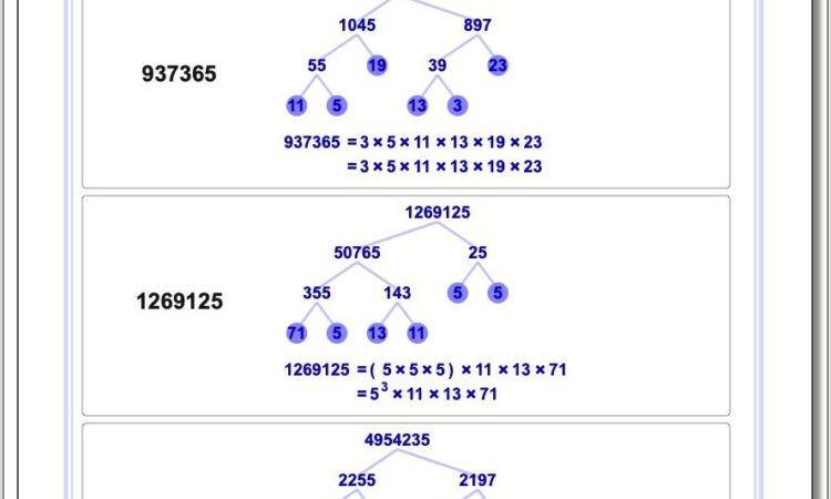 Worksheet On Prime Number