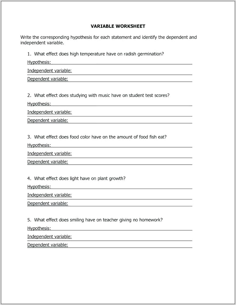 Worksheet On Scientific Method 6th Grade