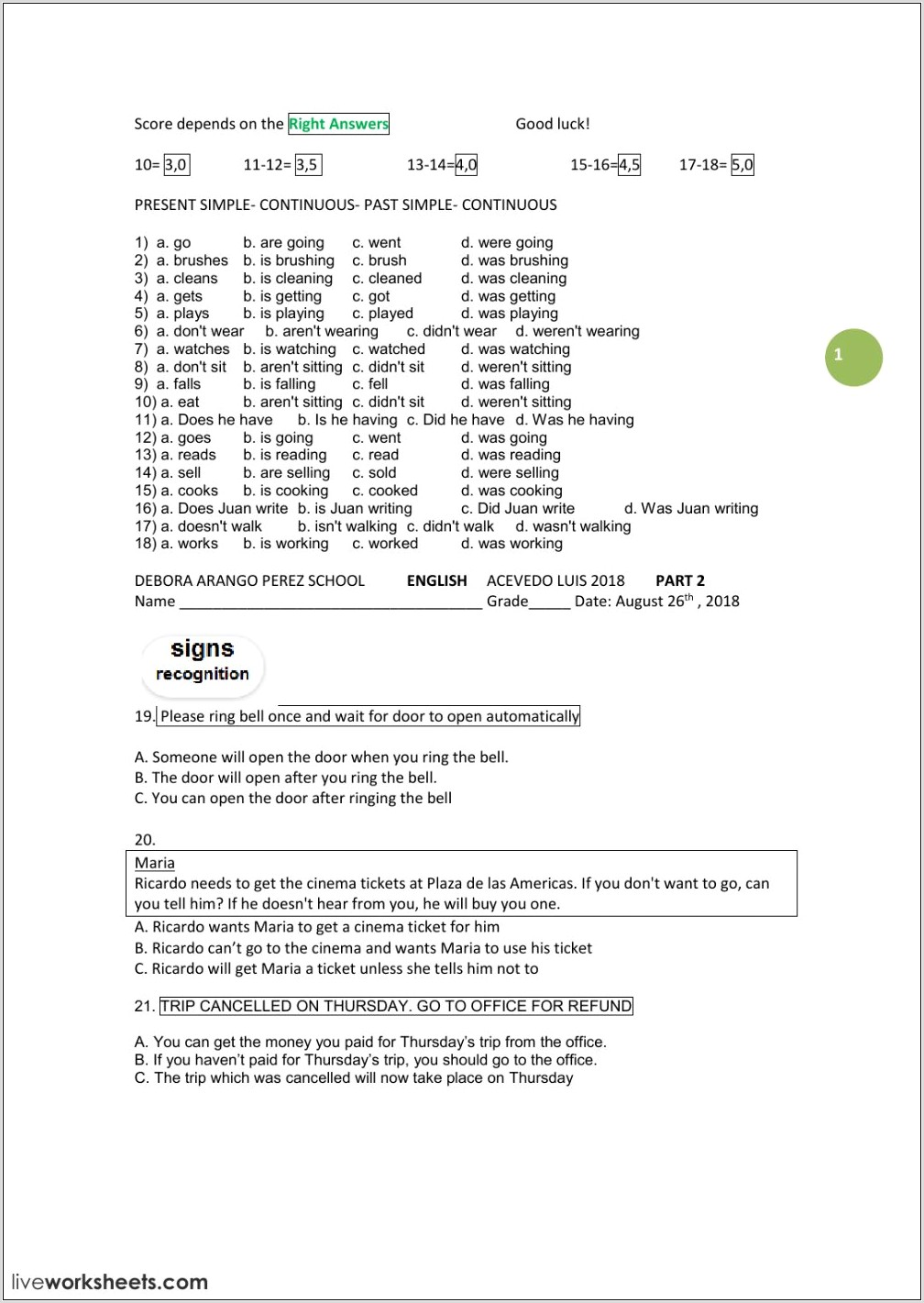 Worksheet Reading And Writing