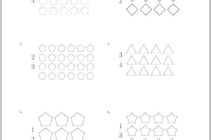 Worksheet Shading Fractions Of Shapes