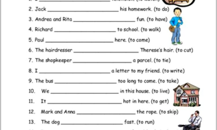 Worksheet Simple Present Pdf