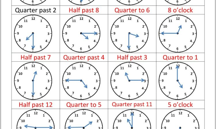 Worksheet Time Half Past