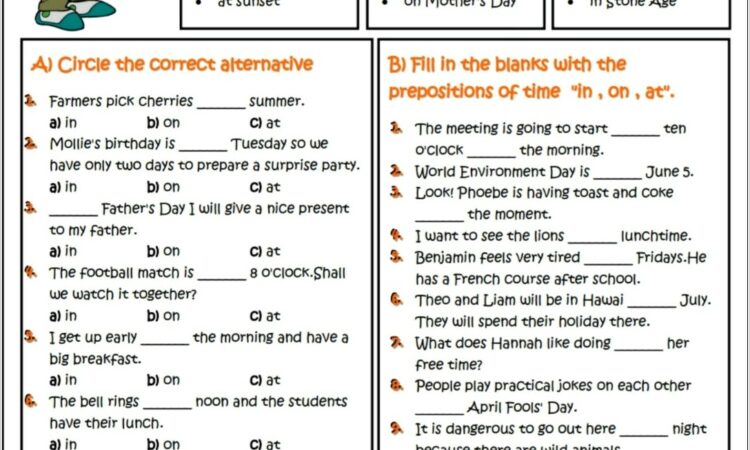 Worksheet Time In English