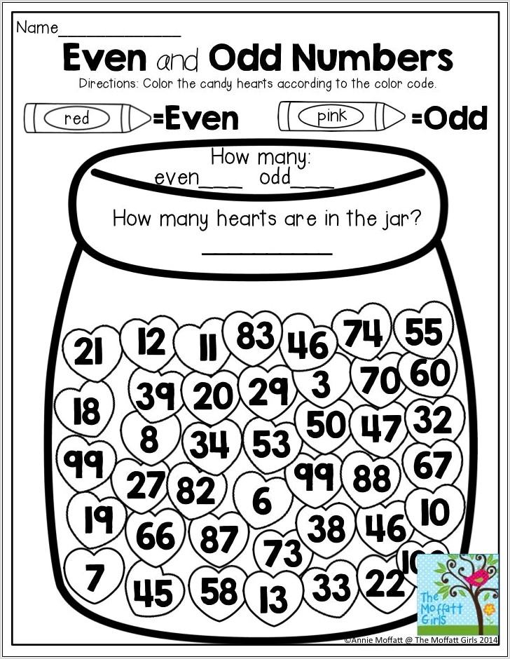 Worksheet With Odd And Even Numbers
