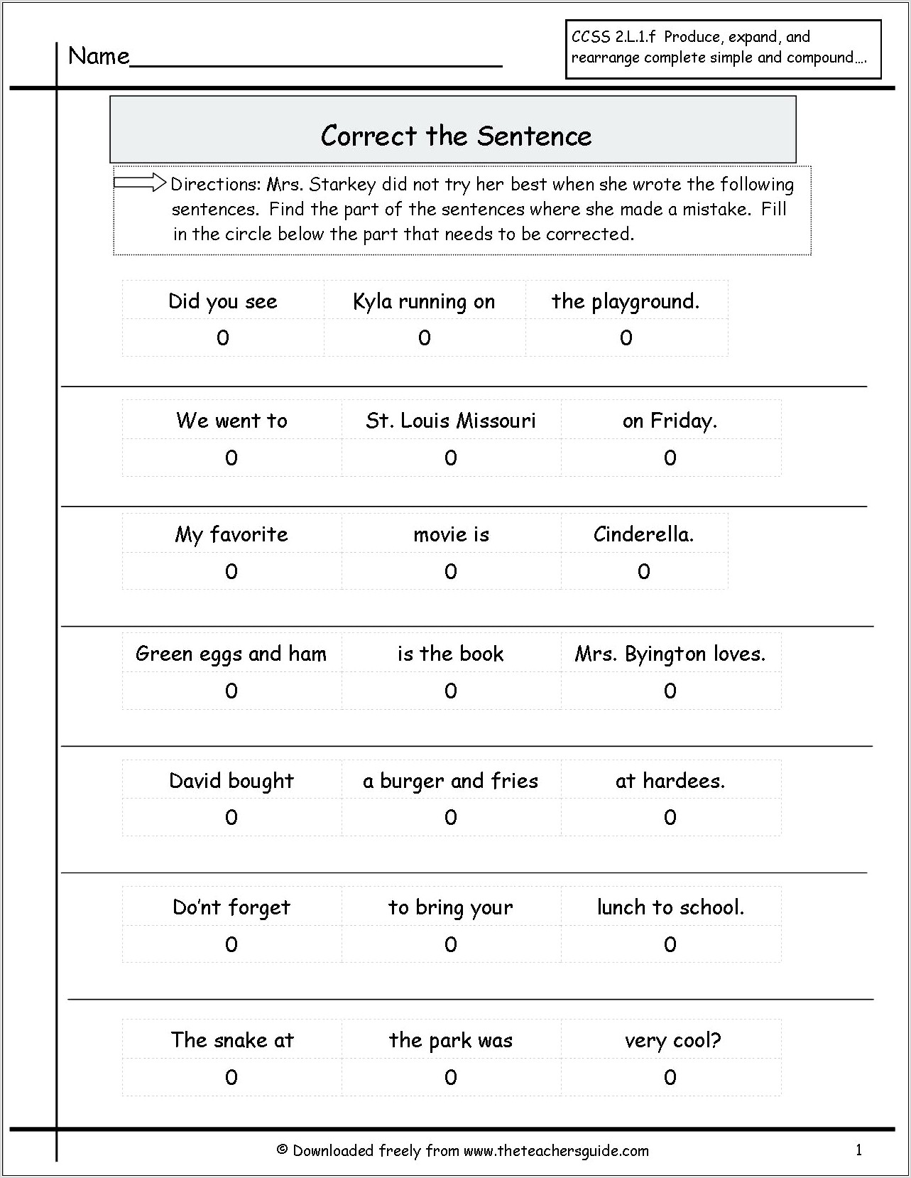 Worksheet With Simple Compound And Complex Sentences