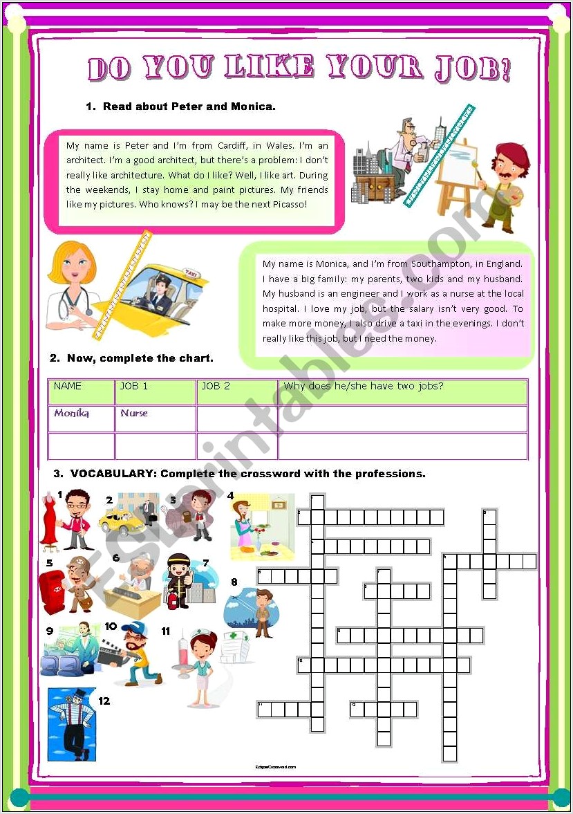 Worksheet With Simple Present