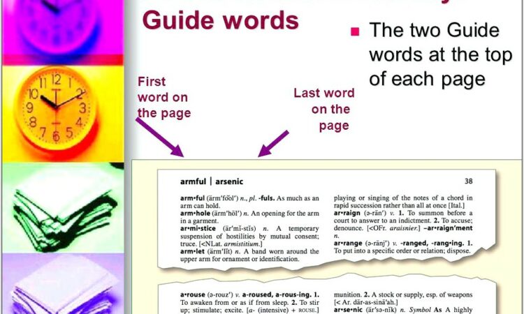 Worksheet Workscom Dictionary Guide Words