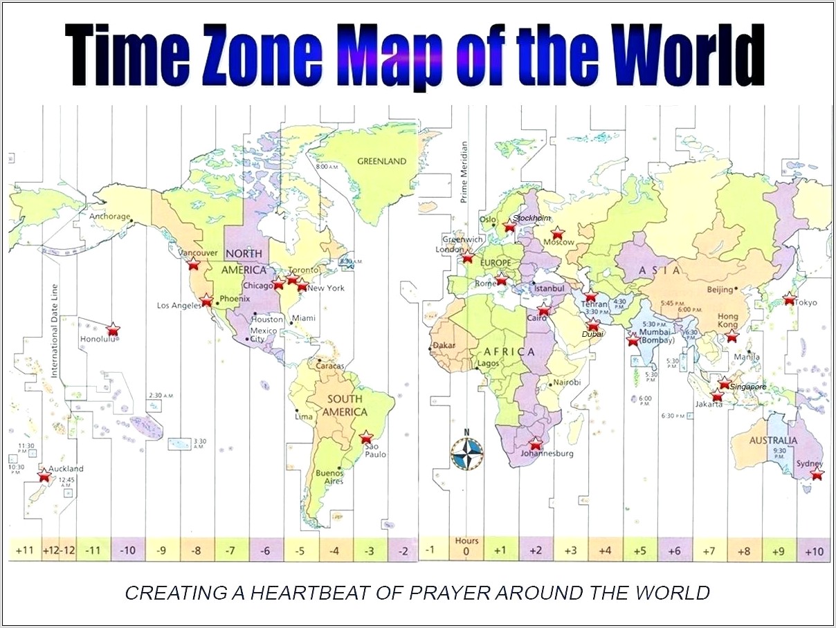 Worksheet World Time Zones