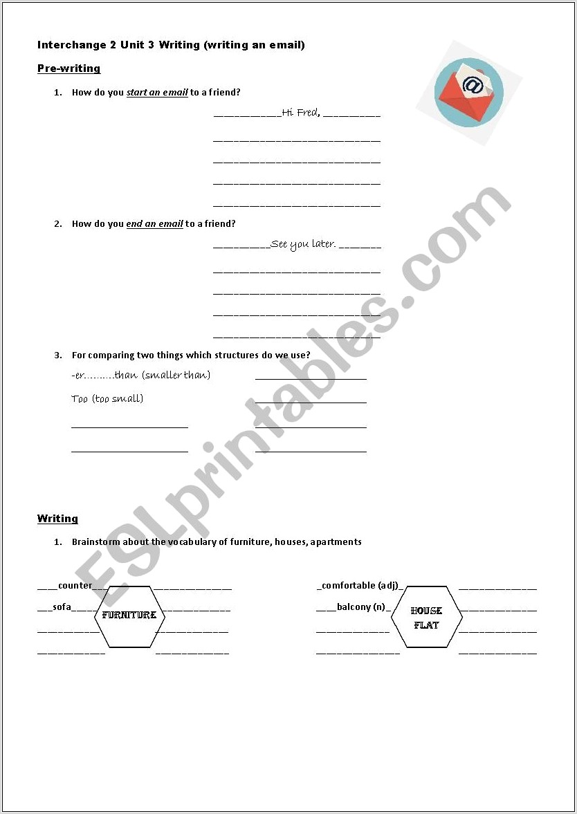 Worksheet Writing An Email