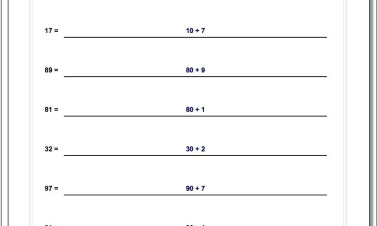 Worksheet Writing Numbers In Expanded Form