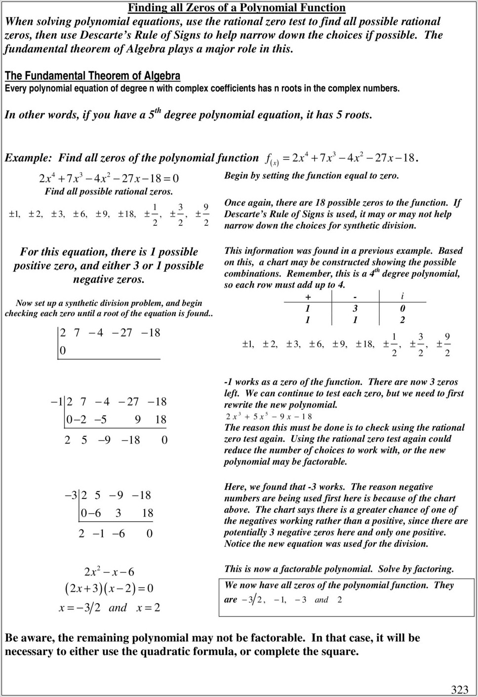 Worksheet Writing Polynomial Functions A 5 3