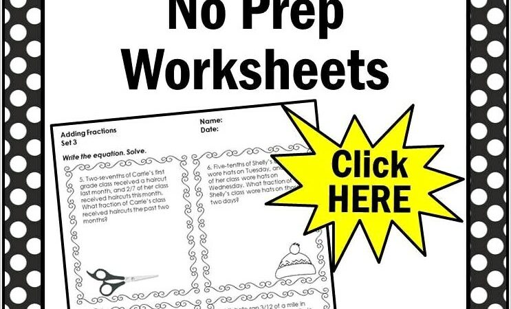 Worksheets Adding Fractions Like Denominators