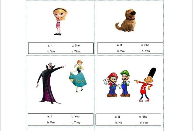 Worksheets English Personal Pronouns