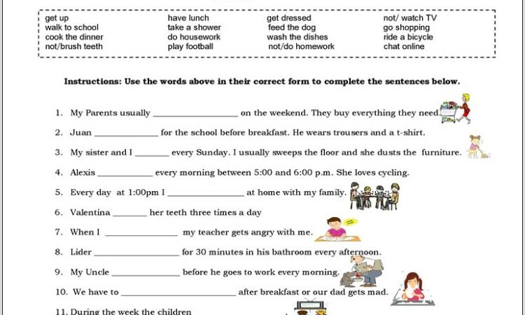 Worksheets English Present Simple