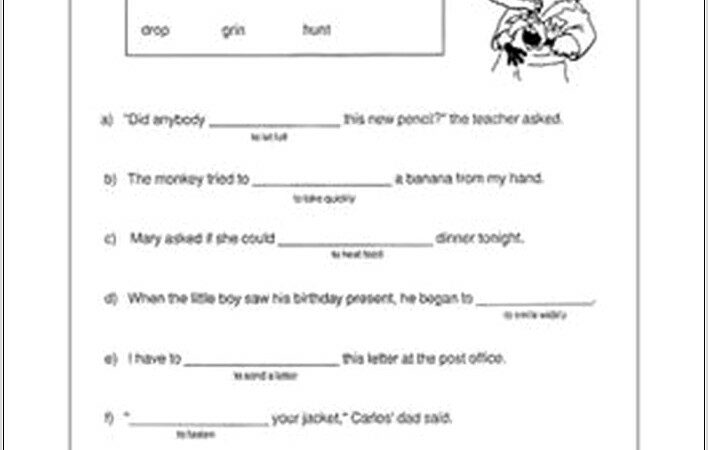 Worksheets For Grade 5 Language Arts