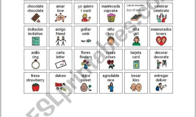 Worksheets In English And Spanish